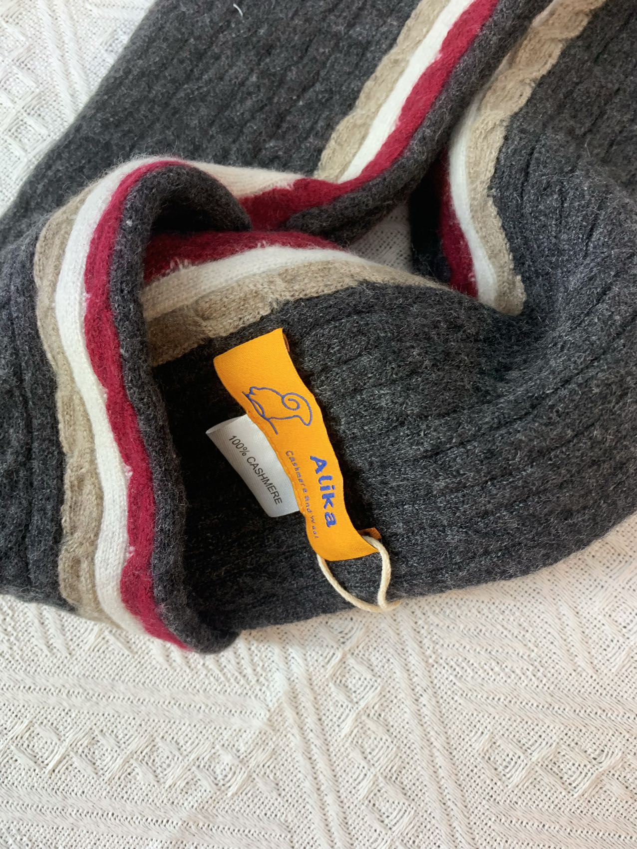 Cashmere Cable knit Scarf