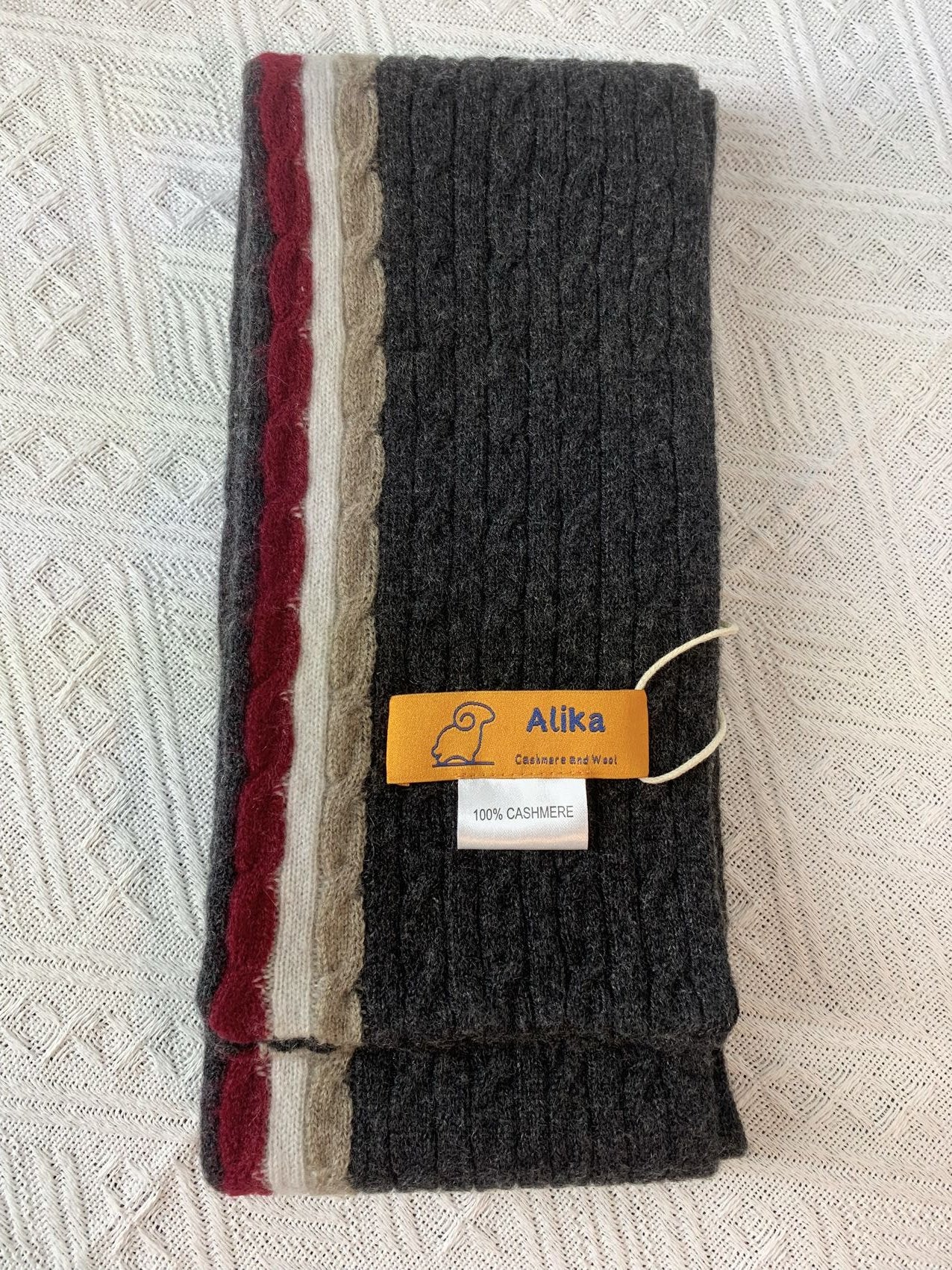 Cashmere Cable knit Scarf