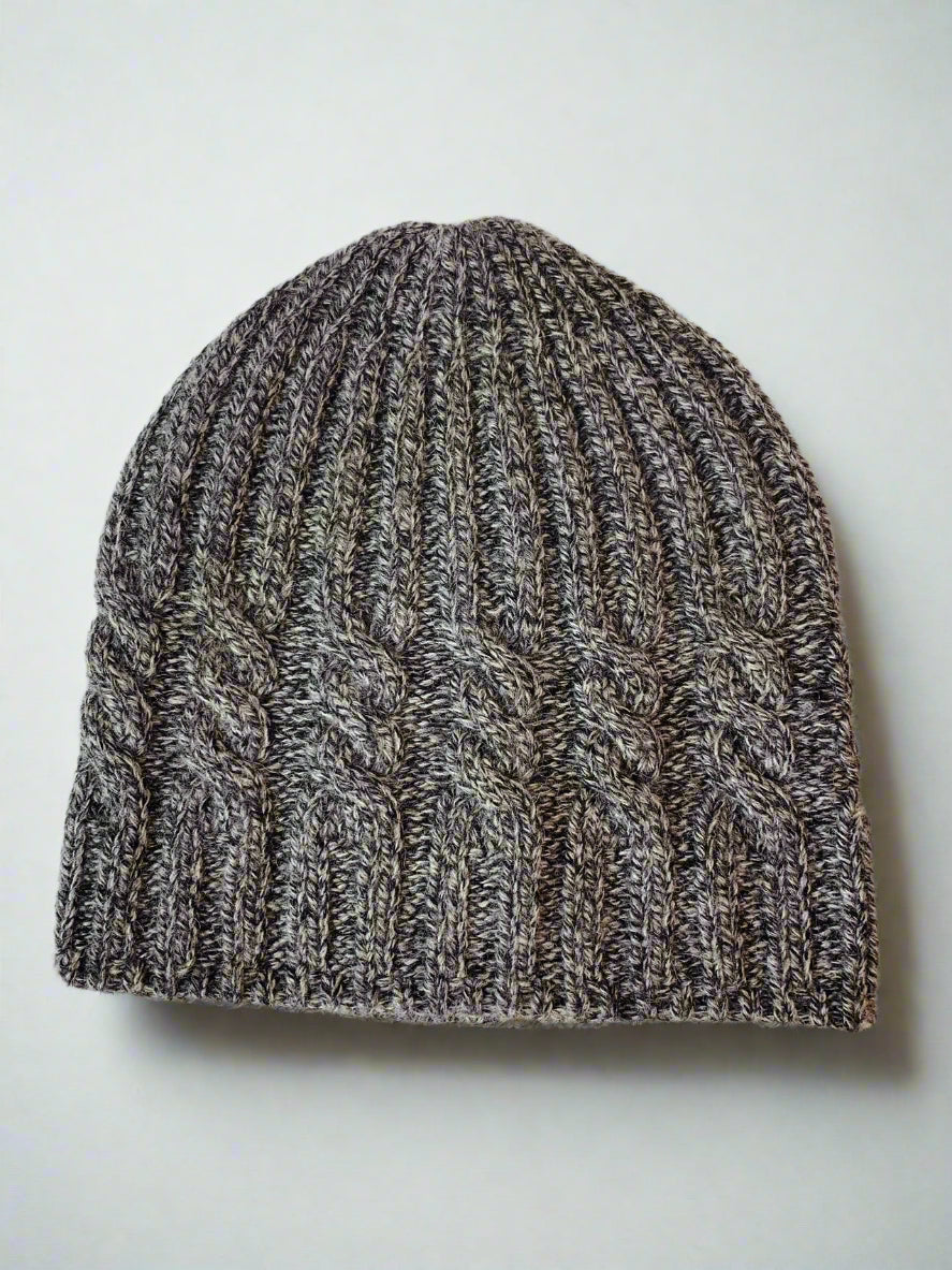 Dark Gray Cable knit Beanie